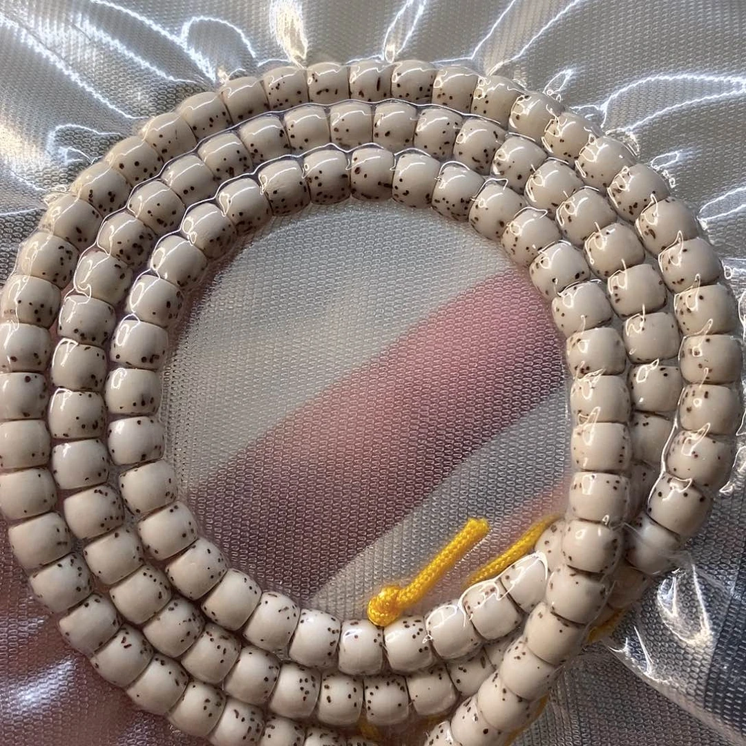 手串星月菩提原白直切6*5长