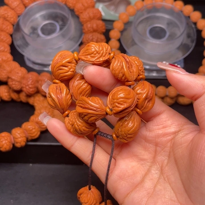 桃核手串16尺寸生命手串（21号链接）