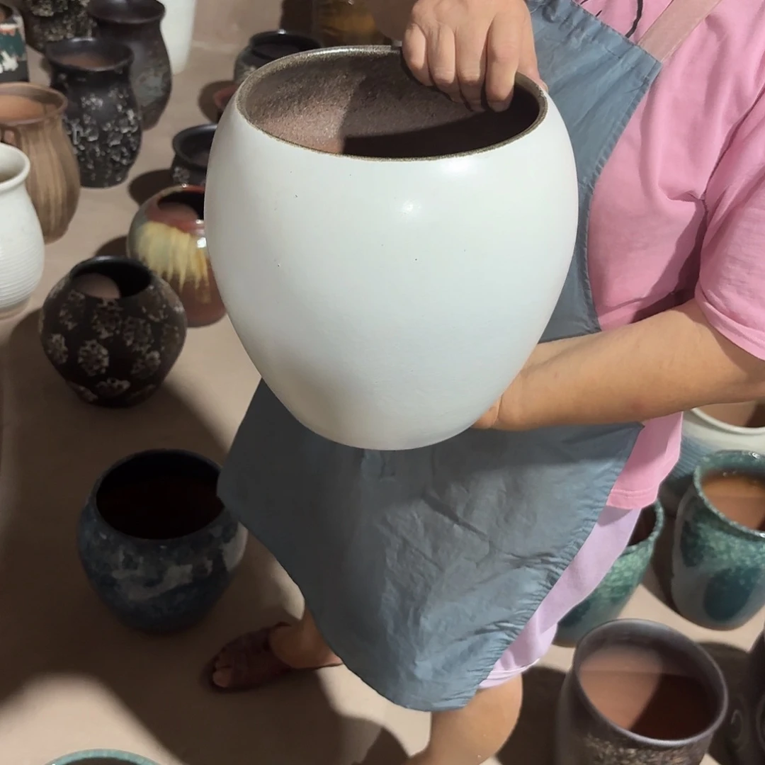 紫砂花盆口20高28一个