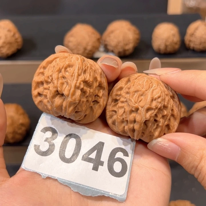 桃核吊坠40全品文玩核桃磨盘狮子头