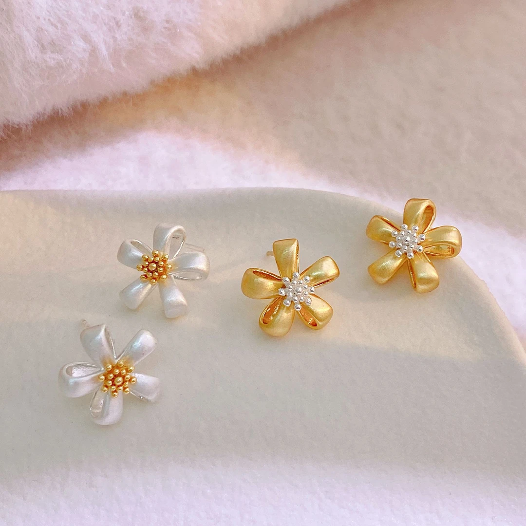 铜合金树脂耳饰 设计感时尚温柔超仙小众甜美可爱百搭简约法式