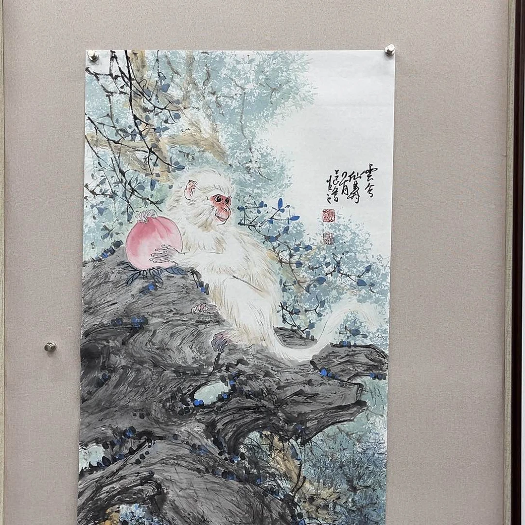国画艺术家真人手绘
