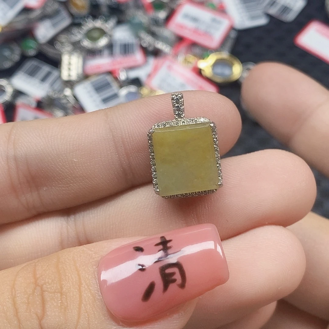 翡翠银S925镶嵌戒指