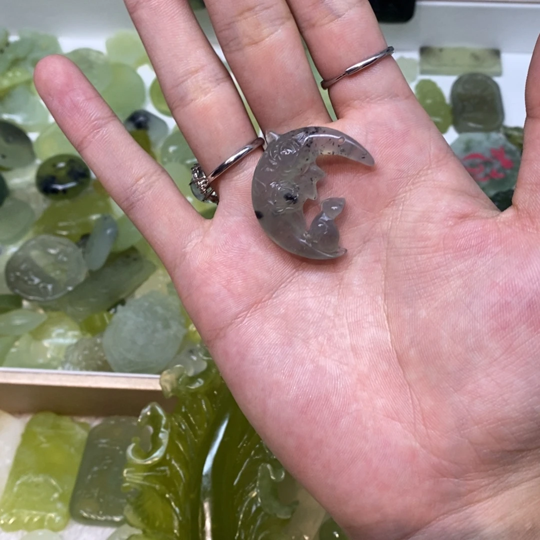 岫玉未镶嵌吊坠(不含链)两单包邮