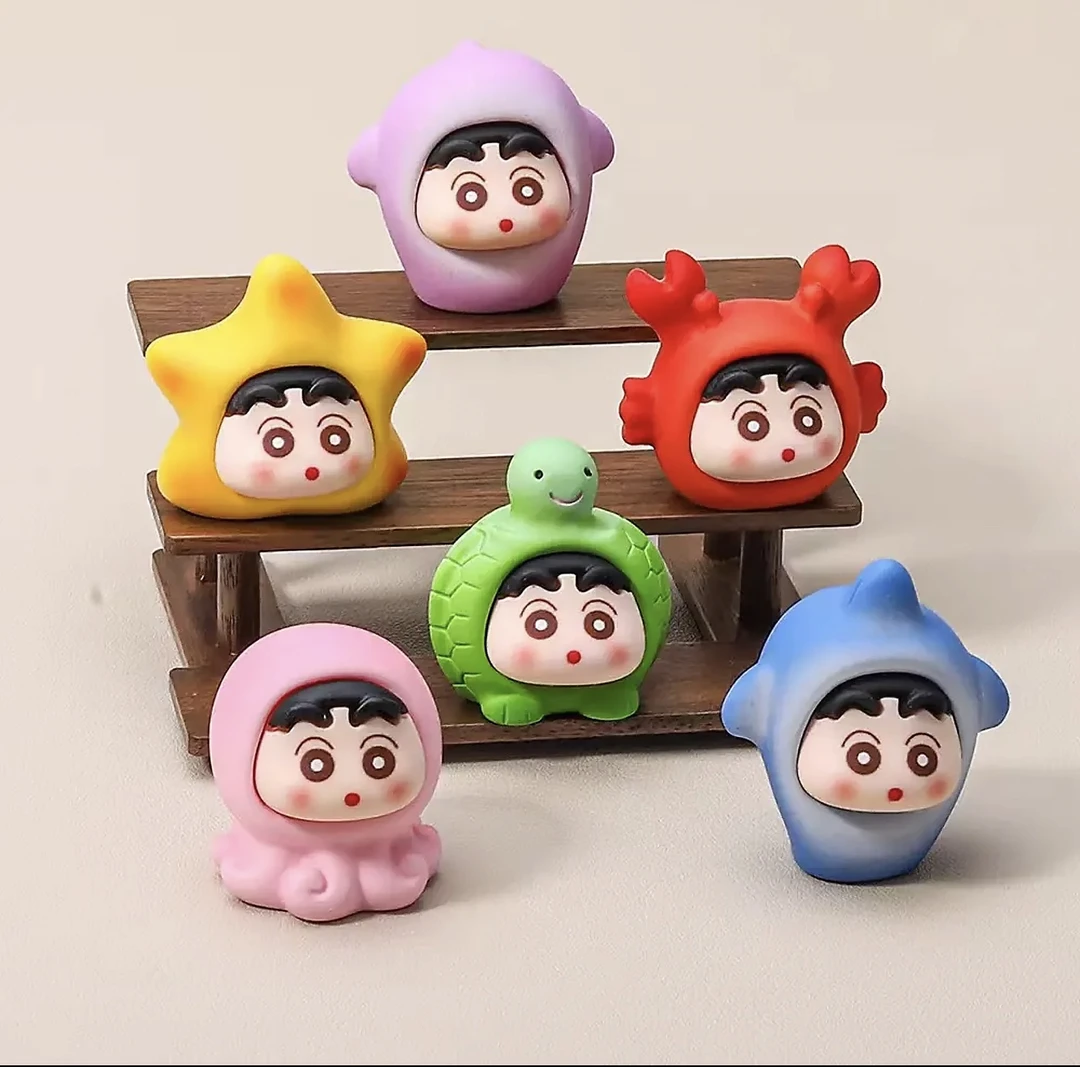 【海洋小新磨砂】实色6款DIY立体树脂创意桌面车载小摆设可爱