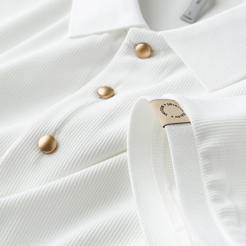 春夏白色高级感衫短袖修身纯色翻领保男美男士灰色Polo上衣夏季