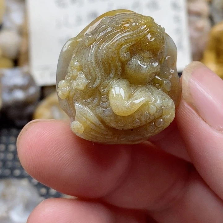 颈饰未镶嵌硅化珊瑚（珊瑚玉）