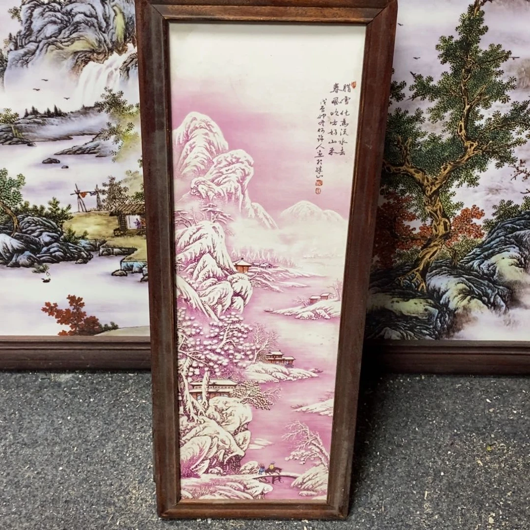 瓷片景德镇瓷板画柴窑烧制