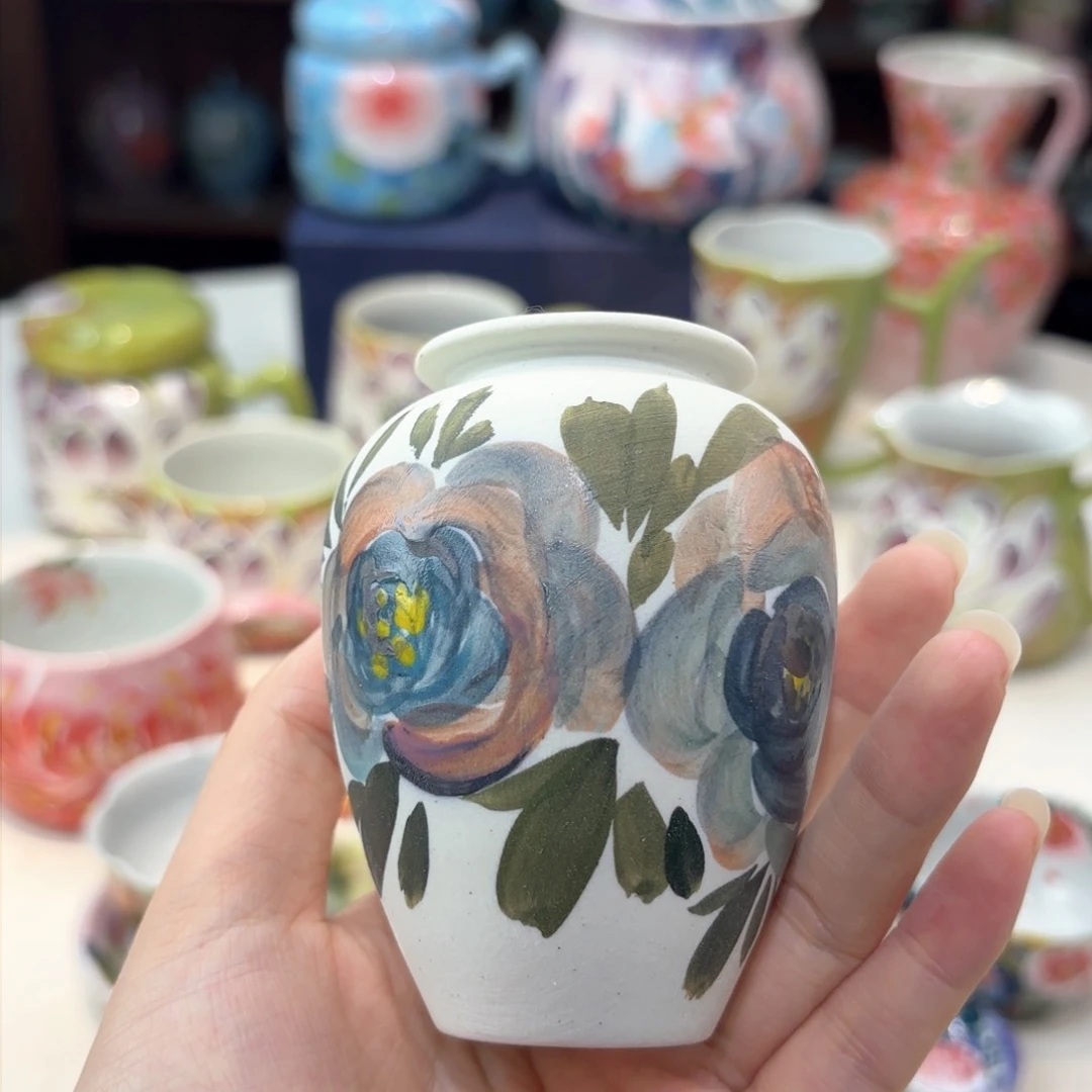景德镇手绘高温釉下彩陶瓷茶具