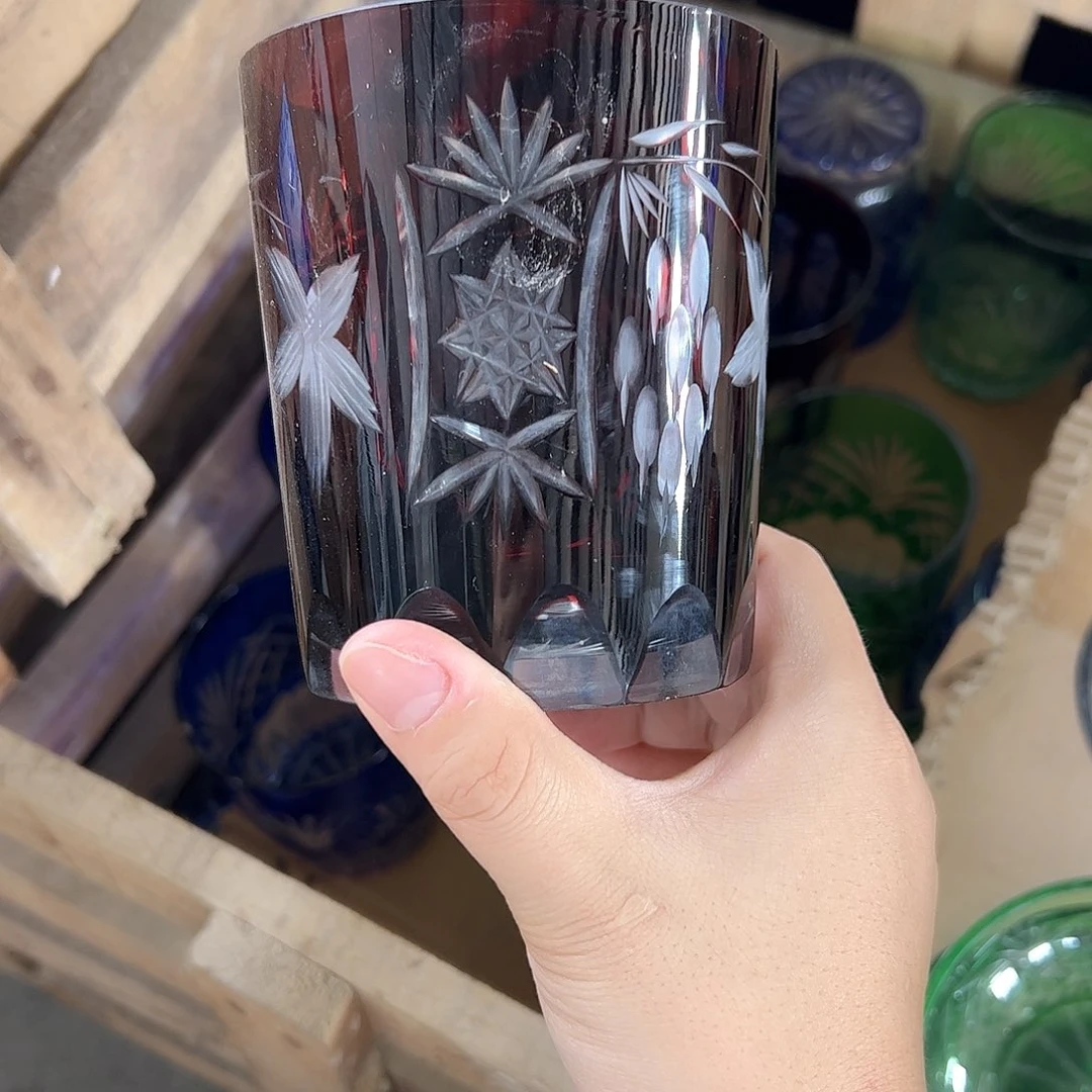水晶玻璃高脚款微瑕一个