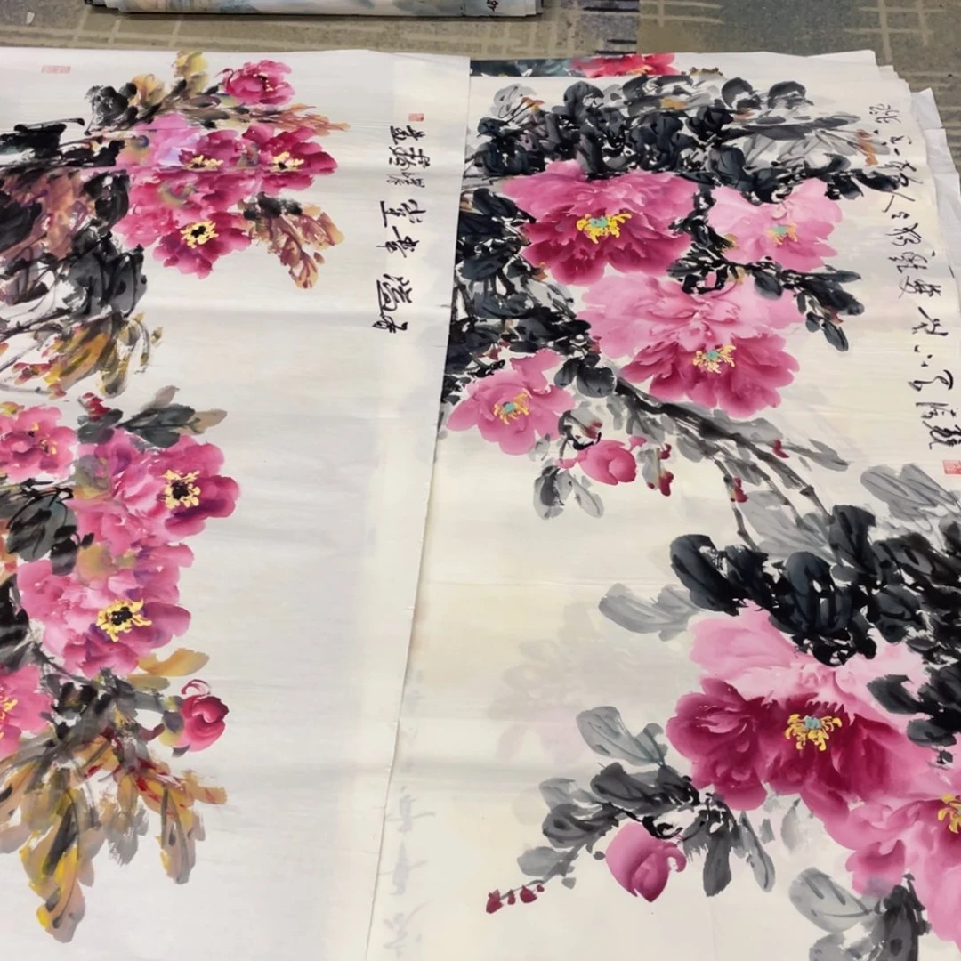 国画任**远四尺作品山水111111