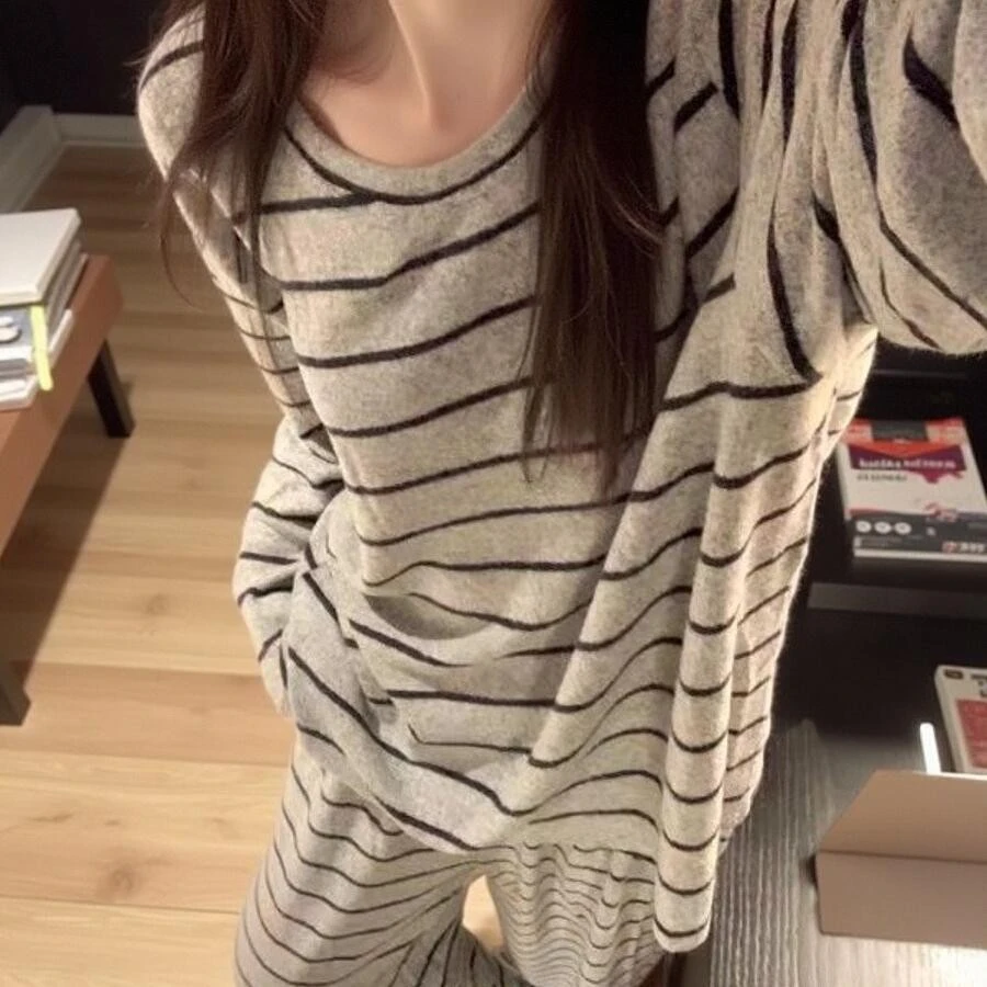 维多利亚韩系纯棉睡衣女2025冬季新款莫代尔棉高级感可外穿家居服