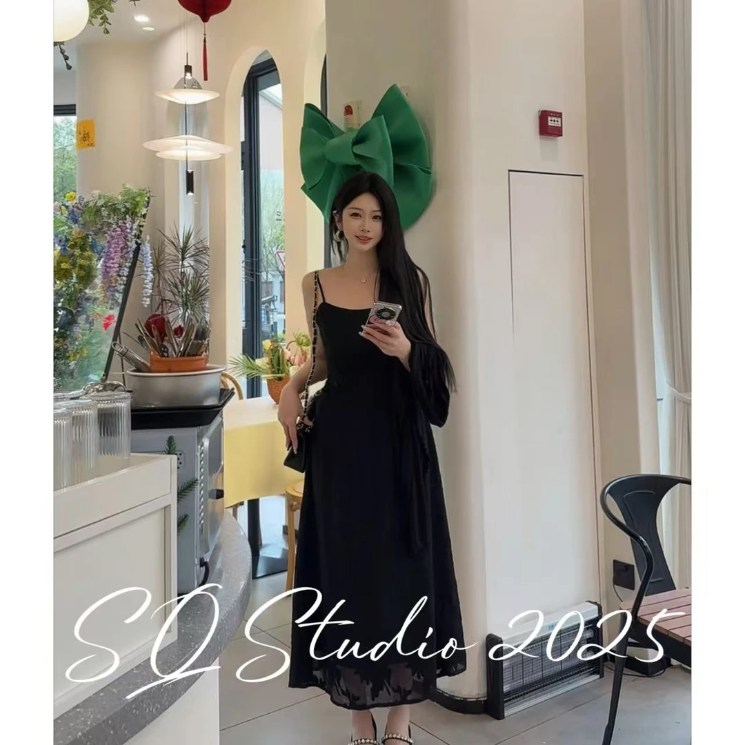 【倦春空吊带裙】休闲百搭时尚显瘦设计感国风吊带裙--A373卡码拍大