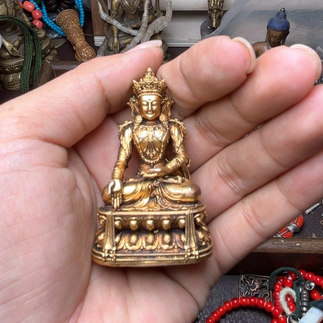 铜星月菩提吊坠项链