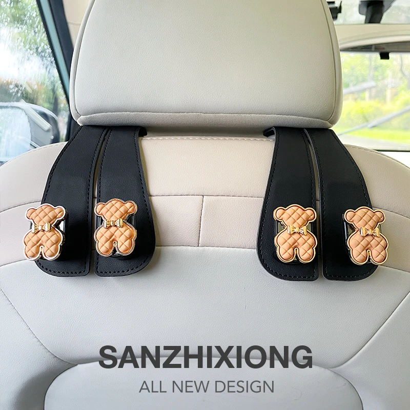 汽车挂钩车载座椅背后排收纳双头挂钩多功能隐藏式包包收纳挂钩