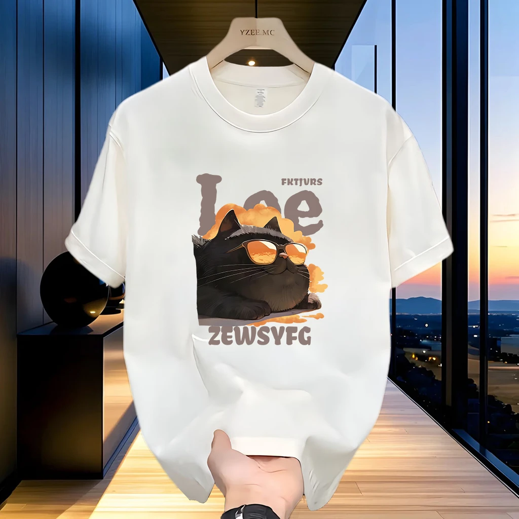 美式痞帅重磅纯棉短袖T恤青年男女款夏季ins潮牌男士圆领百搭上衣