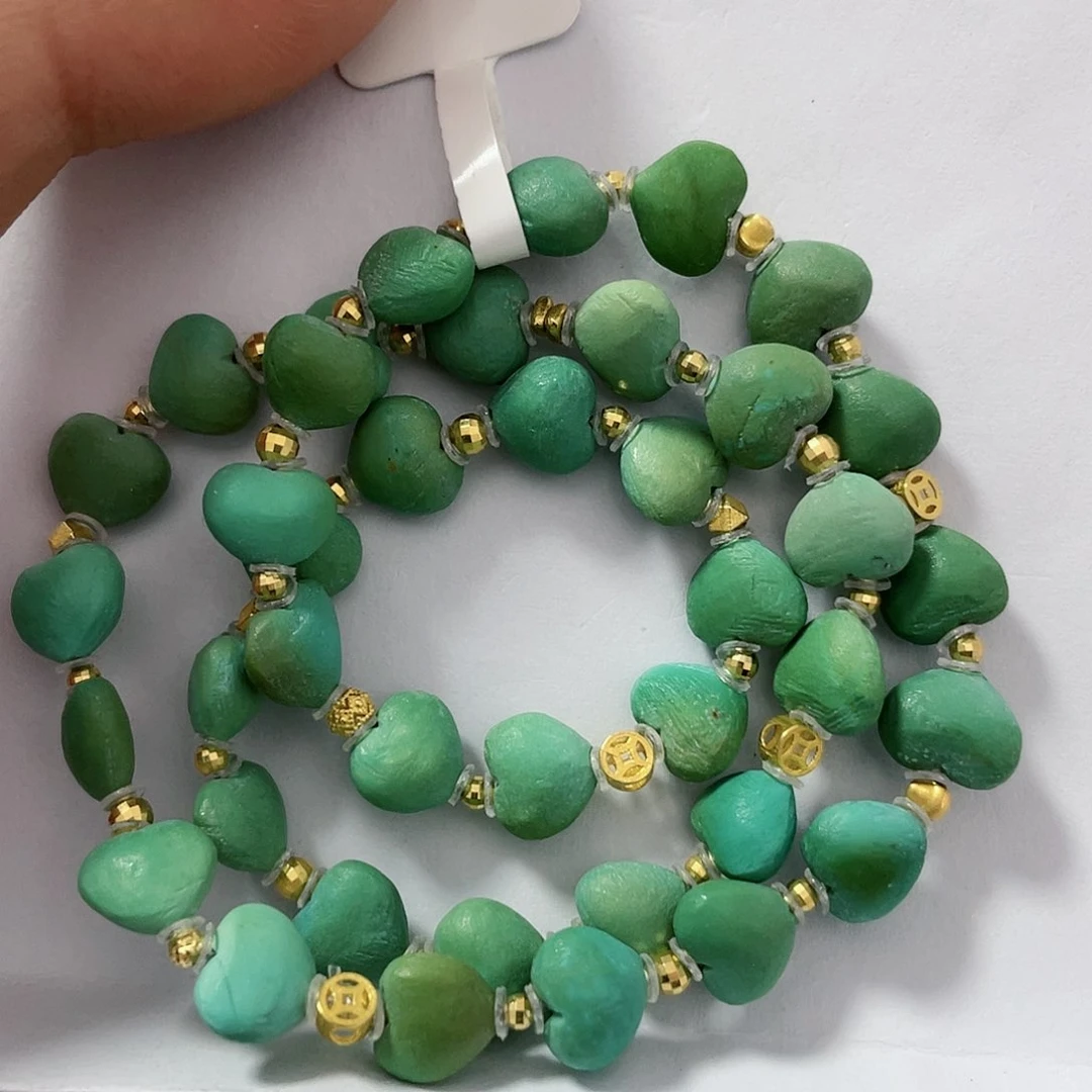绿松石珠宝奇石18K金镶嵌