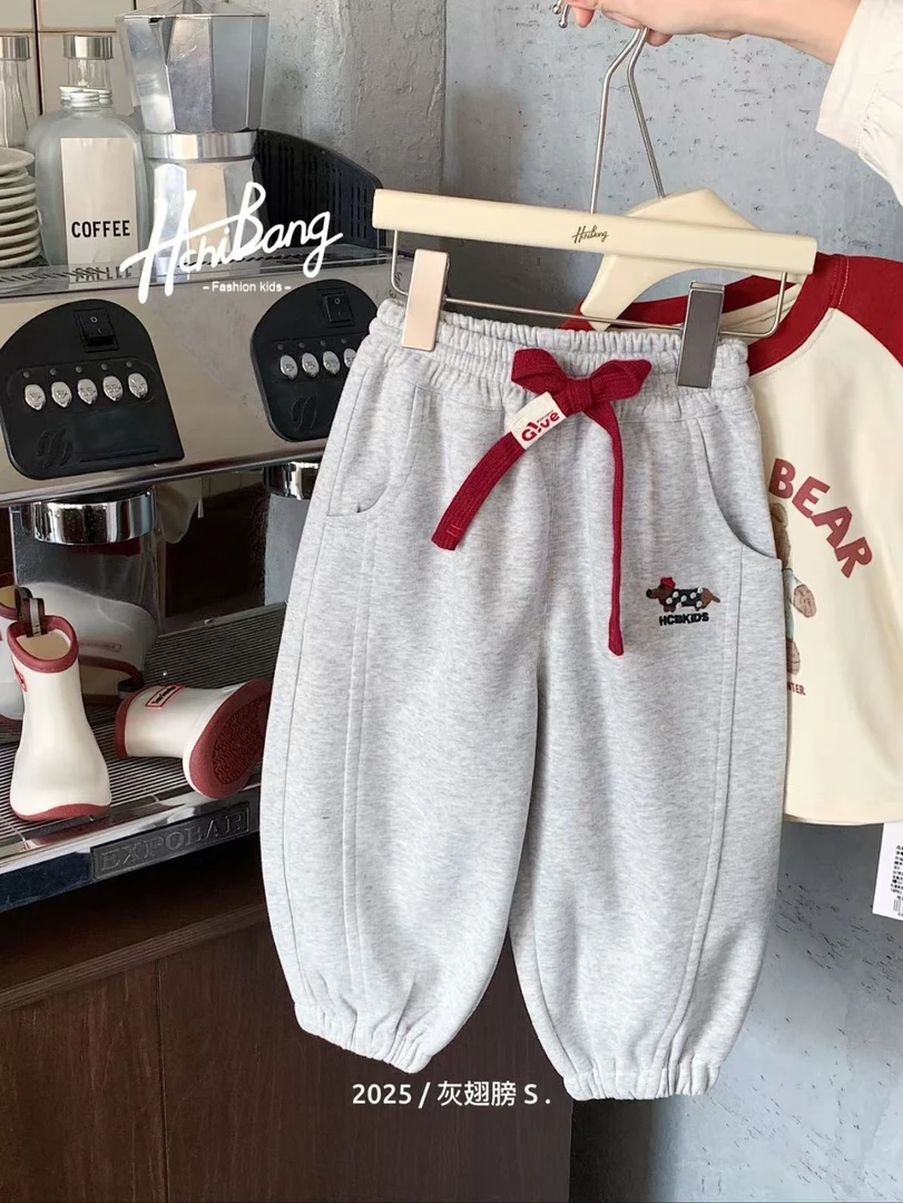 【灰翅膀32798】2025年春款时尚百搭男童休闲卫裤