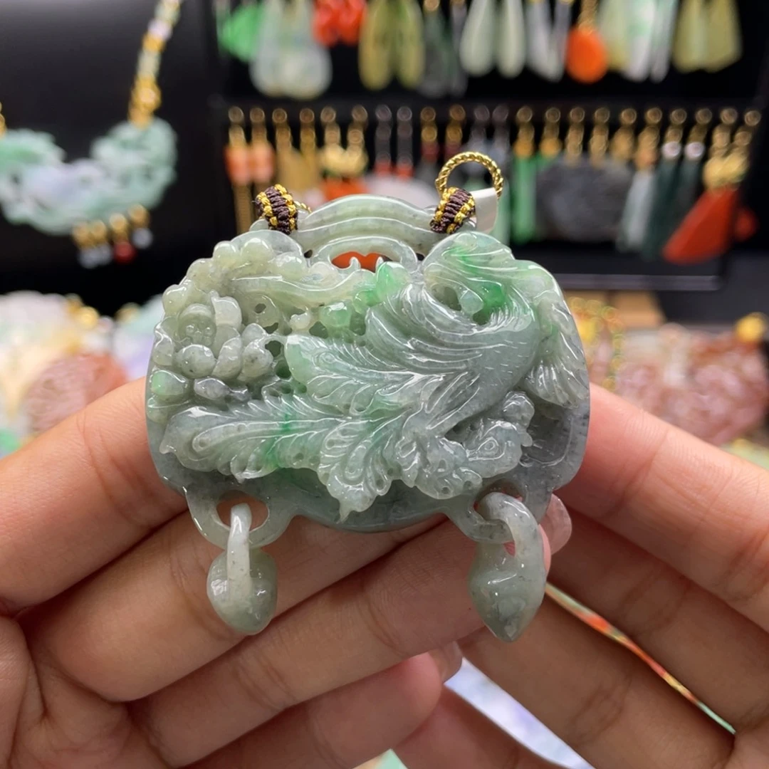 翡翠未镶嵌颈饰代编织