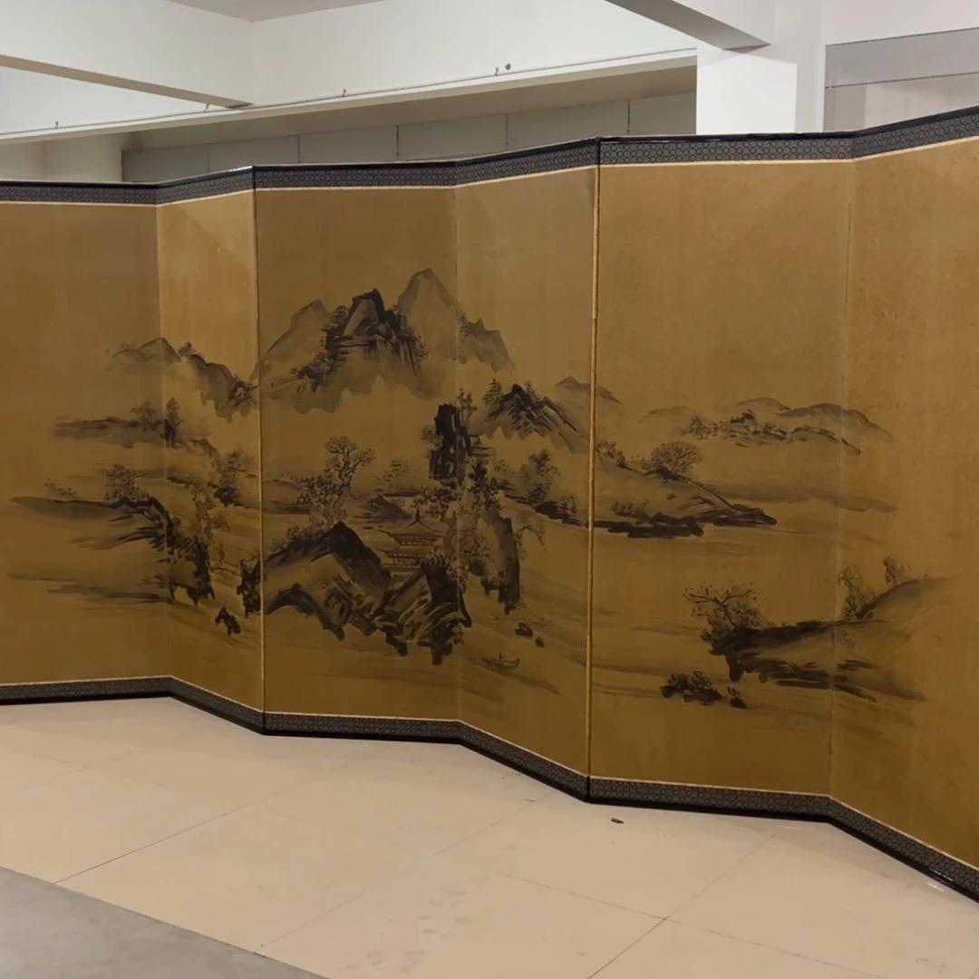 绘画屏风框画茶空间设计