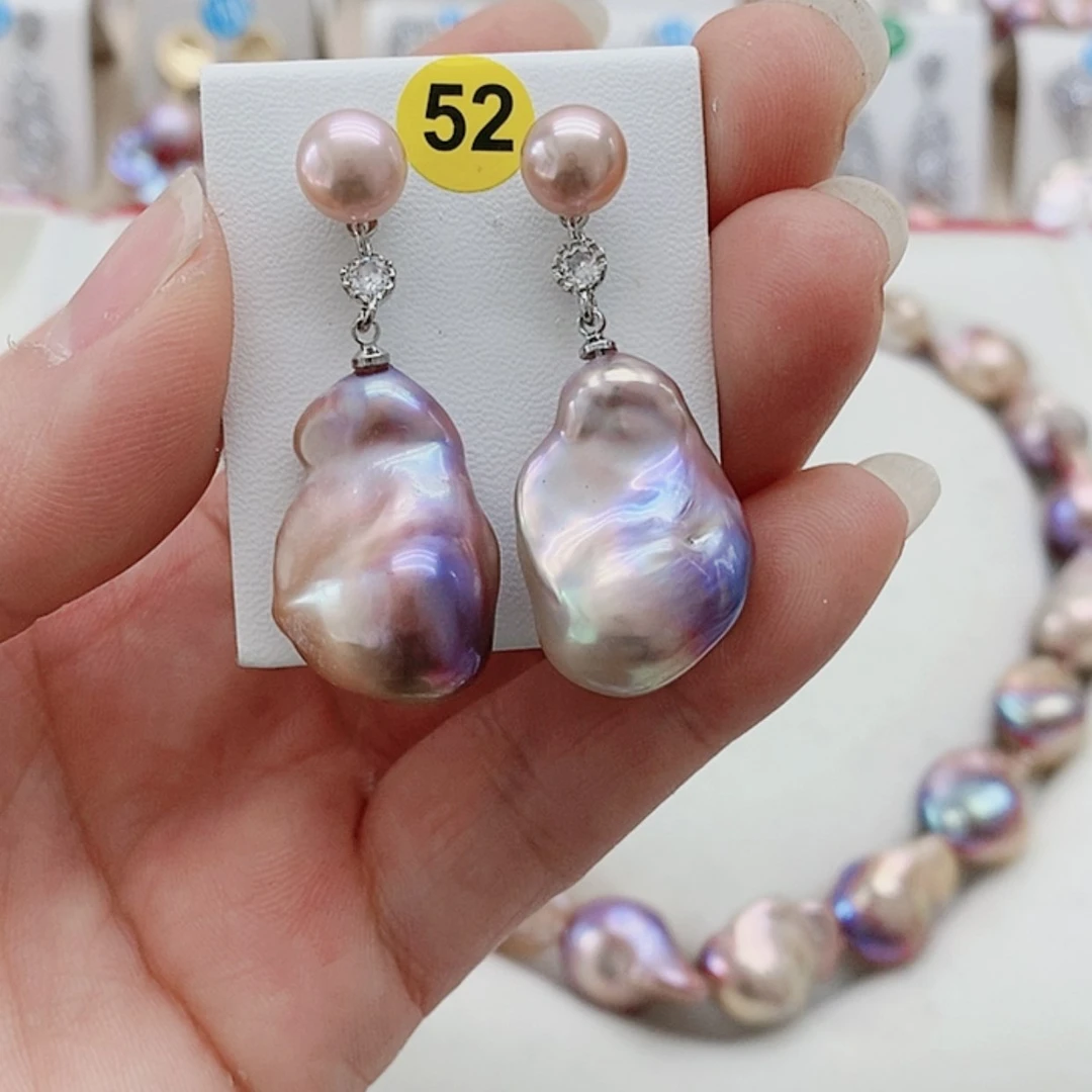 【闪购商品】淡水珍珠耳饰银S925镶嵌