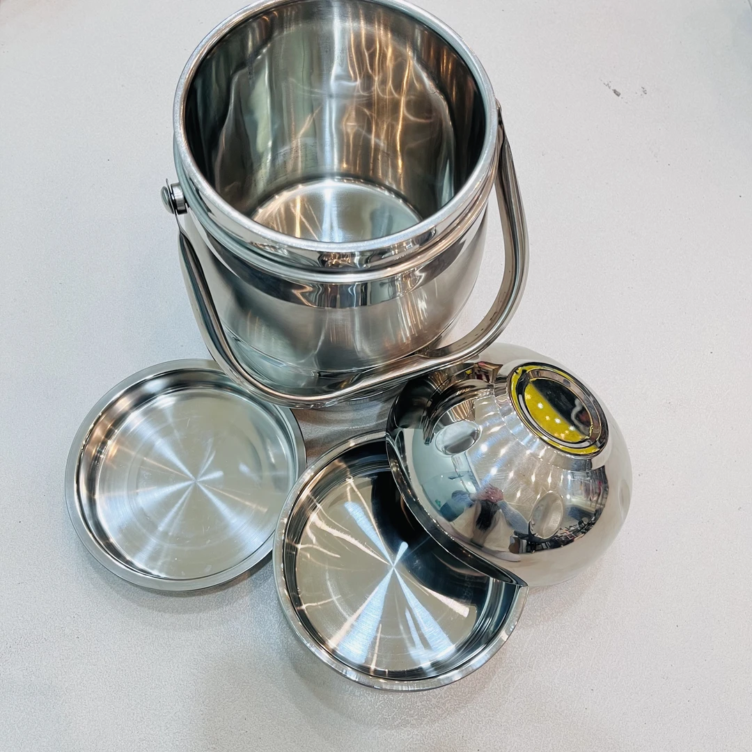 不锈钢保温饭盒学生打饭便携上班大容量三层提锅饭桶