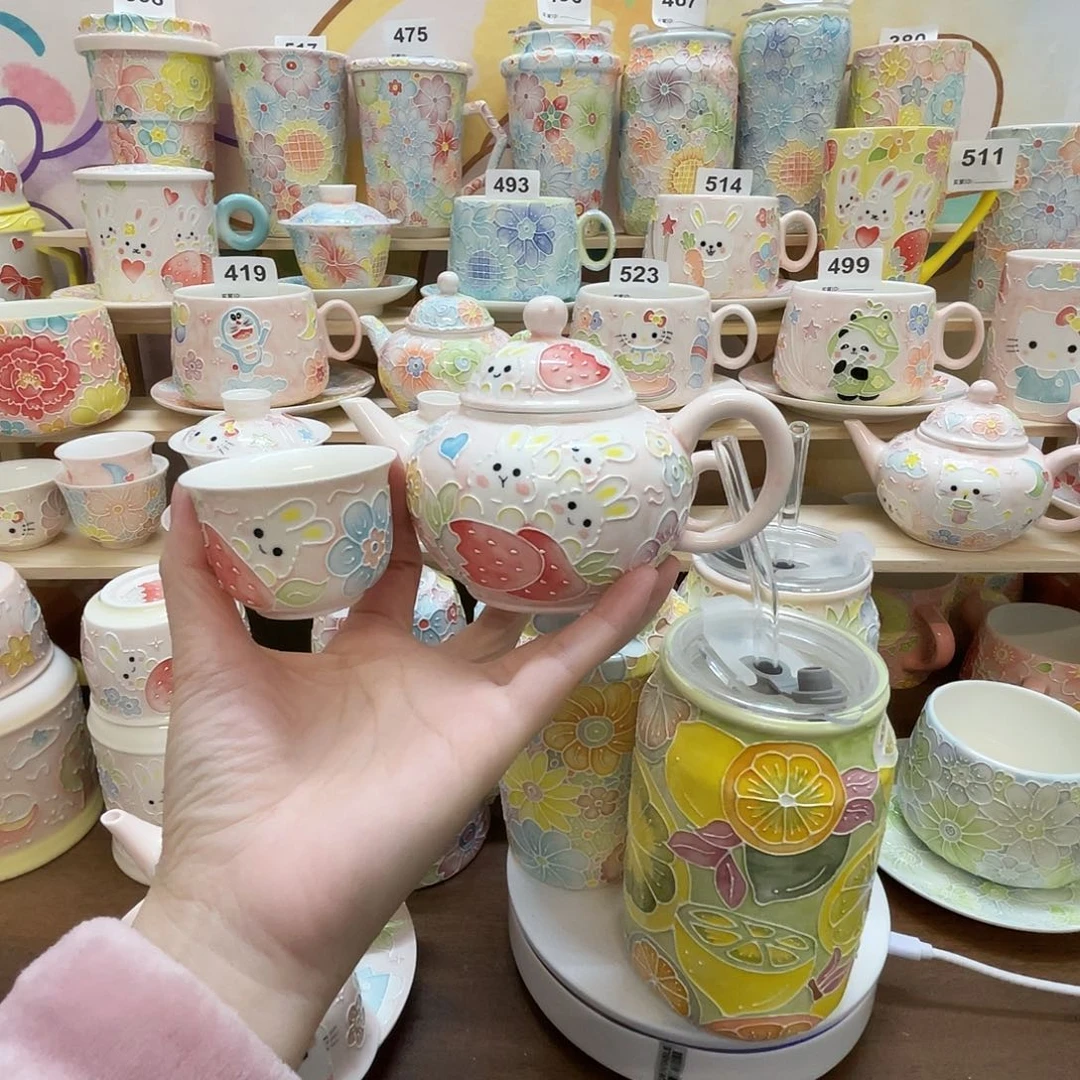 瓷片玉泥茶壶套装111号号号