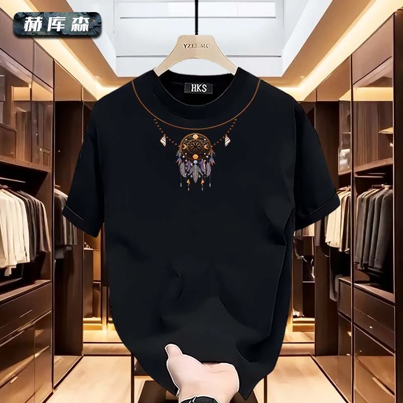 町熙格2025短袖T恤男夏季潮牌休闲潮流小众百搭宽松半袖圆领上衣
