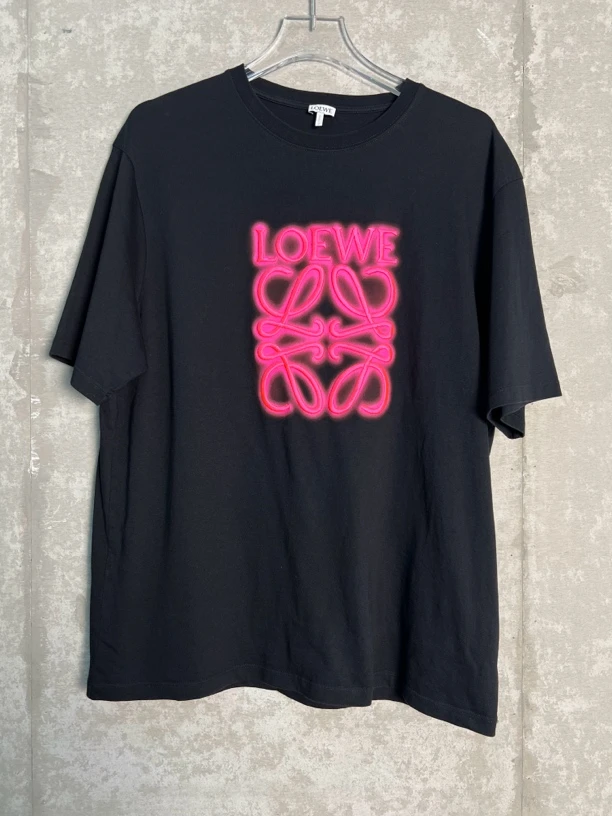 未使用 LOEWE/罗意威 M*1/荧光刺绣短袖/08334