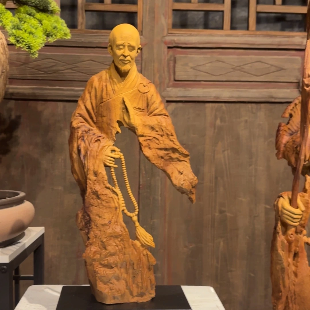 香樟木香樟木弘一法师桌面摆件作品