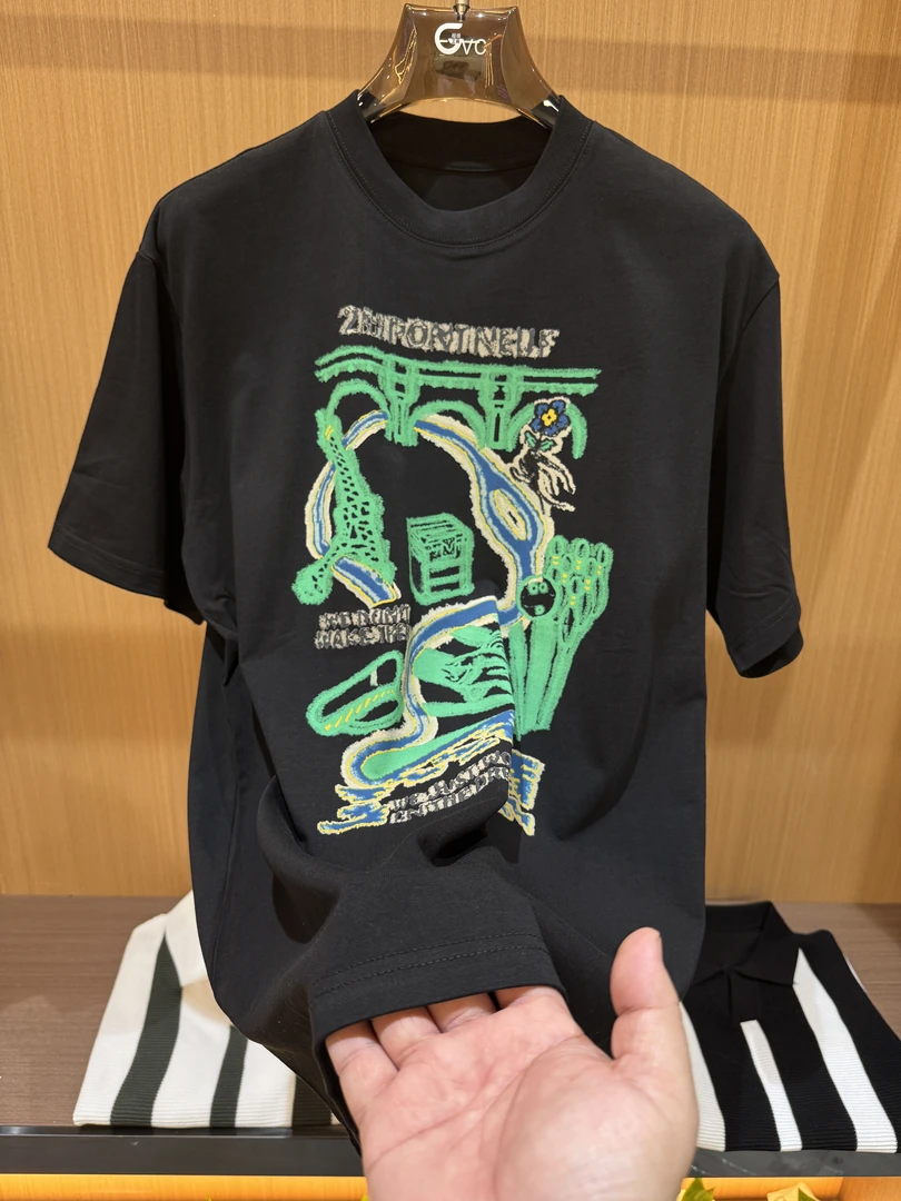 FOREPAS.2025春夏新款奢潮全棉宽松半袖W2411 （九）专属