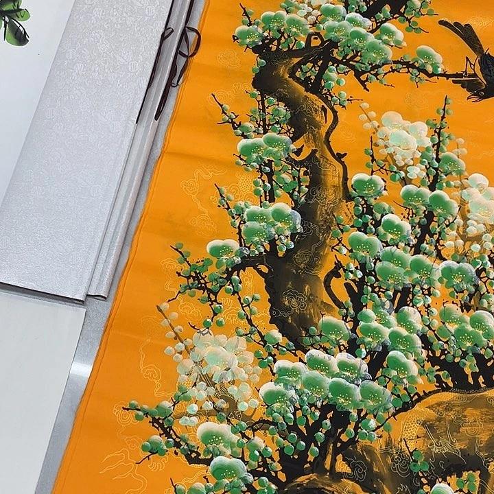 国画国画作品书法作品原稿四尺竖梅花