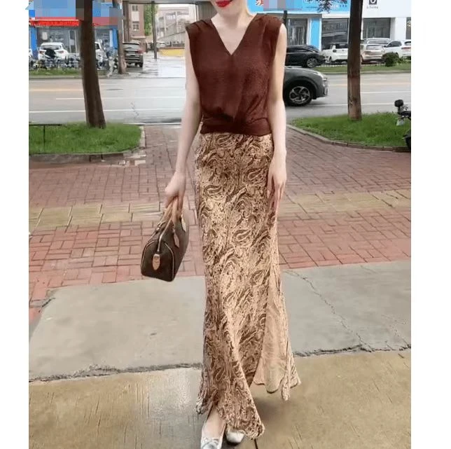 新款时尚气质百搭上衣法式洋气半身裙女装