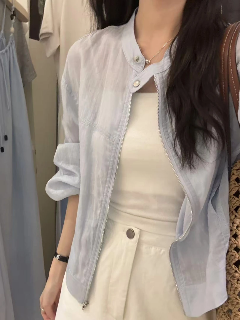 L062#里奈#韩系轻薄透气休闲防晒长袖上衣(福利）