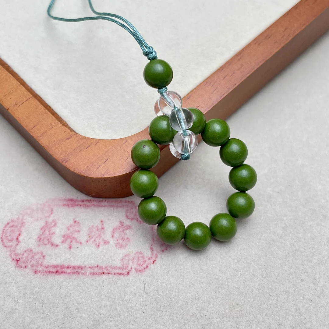 8mm绿野古法合香珠挂件H522 HXZ