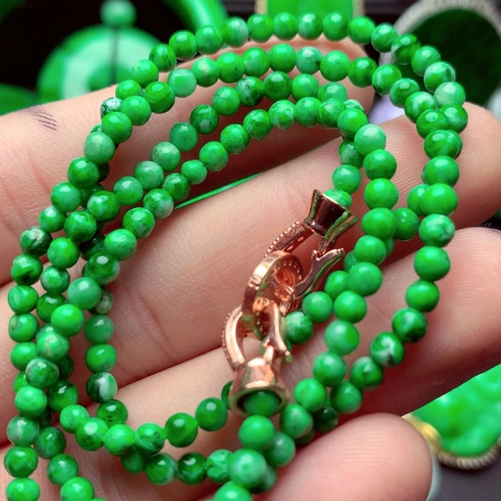 翡翠未镶嵌毛衣链