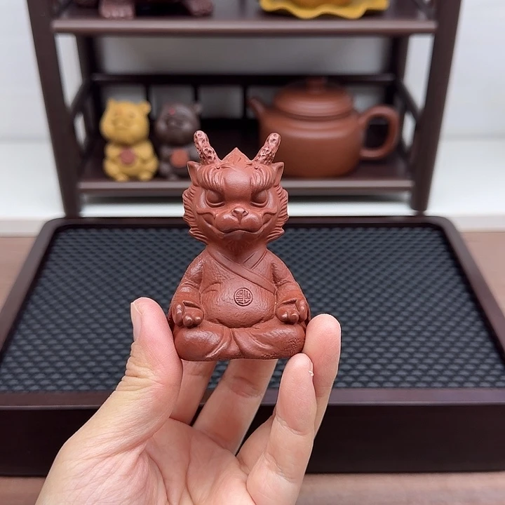 朱泥茶案小龙人茶宠
