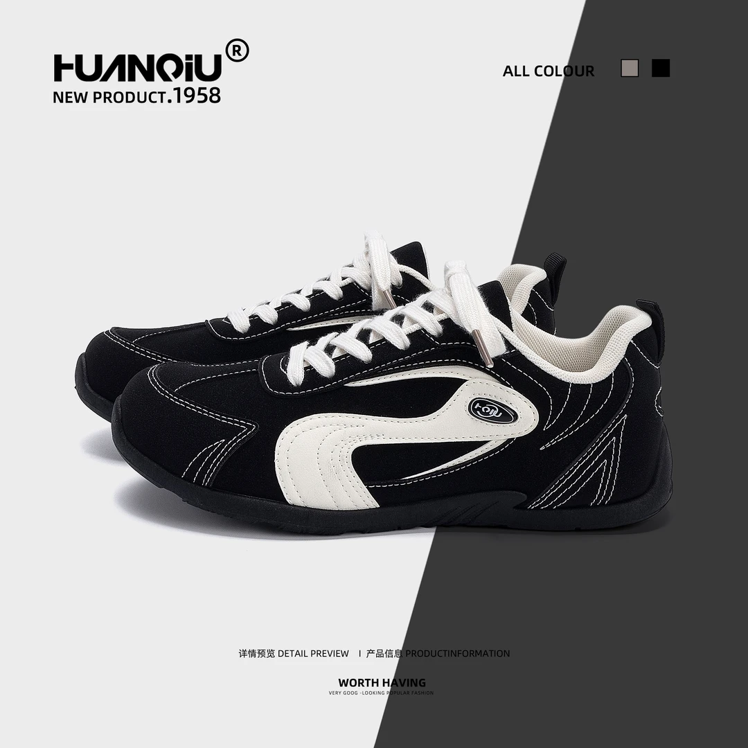 环球复古德训鞋子男款2025新款秋季百搭潮鞋子男内增高休闲赛车鞋