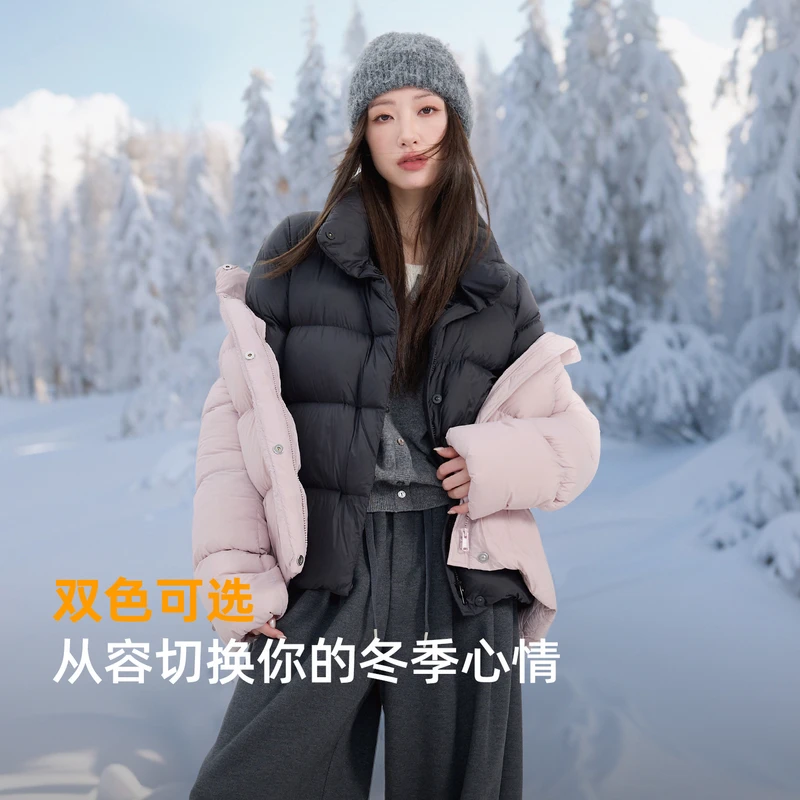 【防水】大码女装2025冬季新款90鸭羽绒服短款胖MM