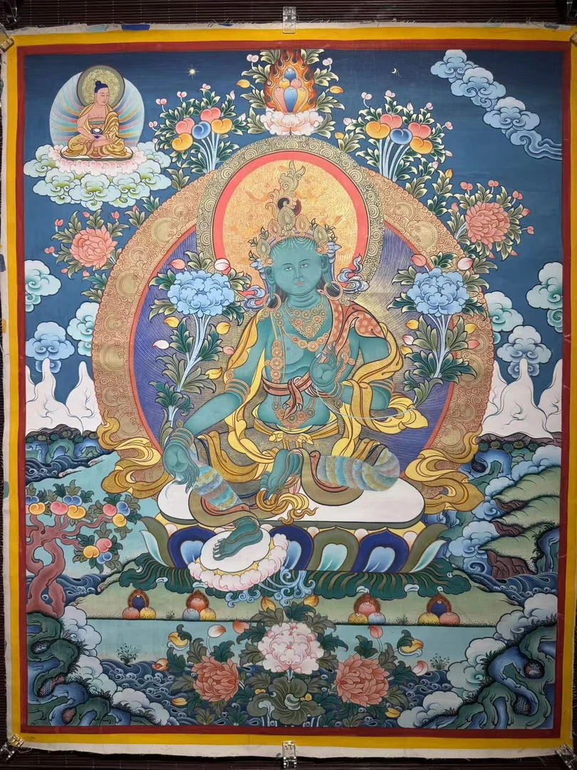 【可定制大幅唐卡】青海热贡纯手绘矿物颜料唐卡【联系客服】