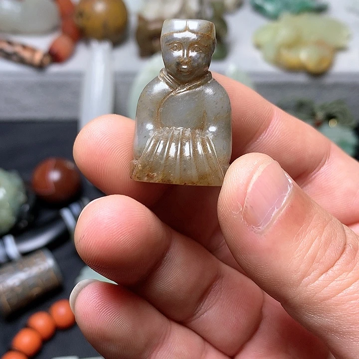 和田玉挂件未镶嵌止*斋