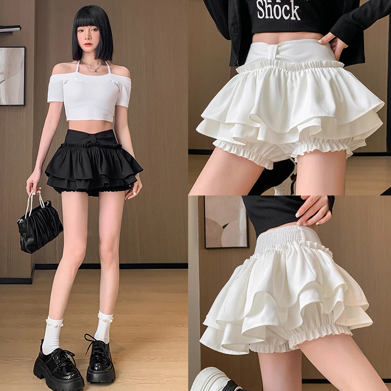 2024新款春夏芭蕾学院风蓬蓬半身裙女百搭蛋糕裙a字裙超短裙