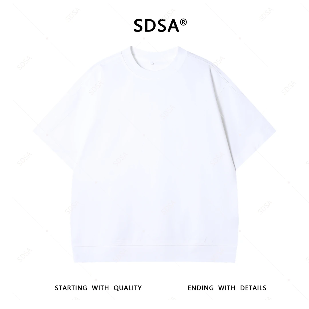 夏季高级感新款男士韩系纯色净版圆领短袖T恤时尚百搭休闲上衣