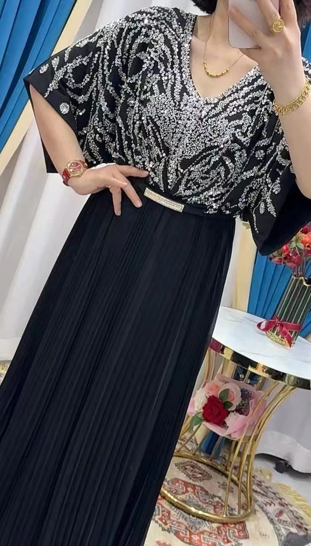 【仙狐妈女装高订】新款显瘦气质时尚休闲夏季长款连衣裙