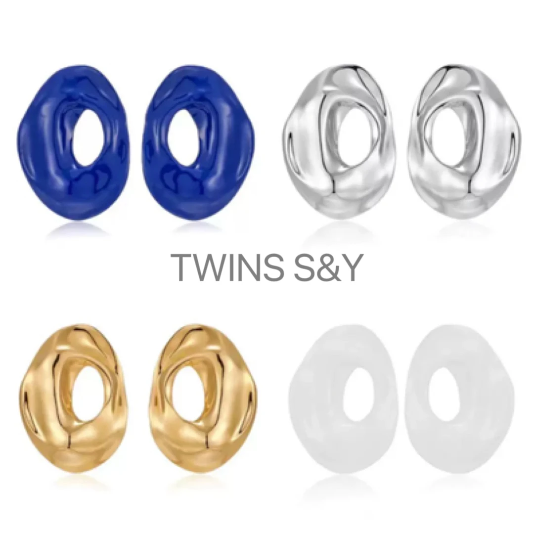 铜合金耳饰 【浪漫不羁】多色珐琅夸张时尚潮流耳钉