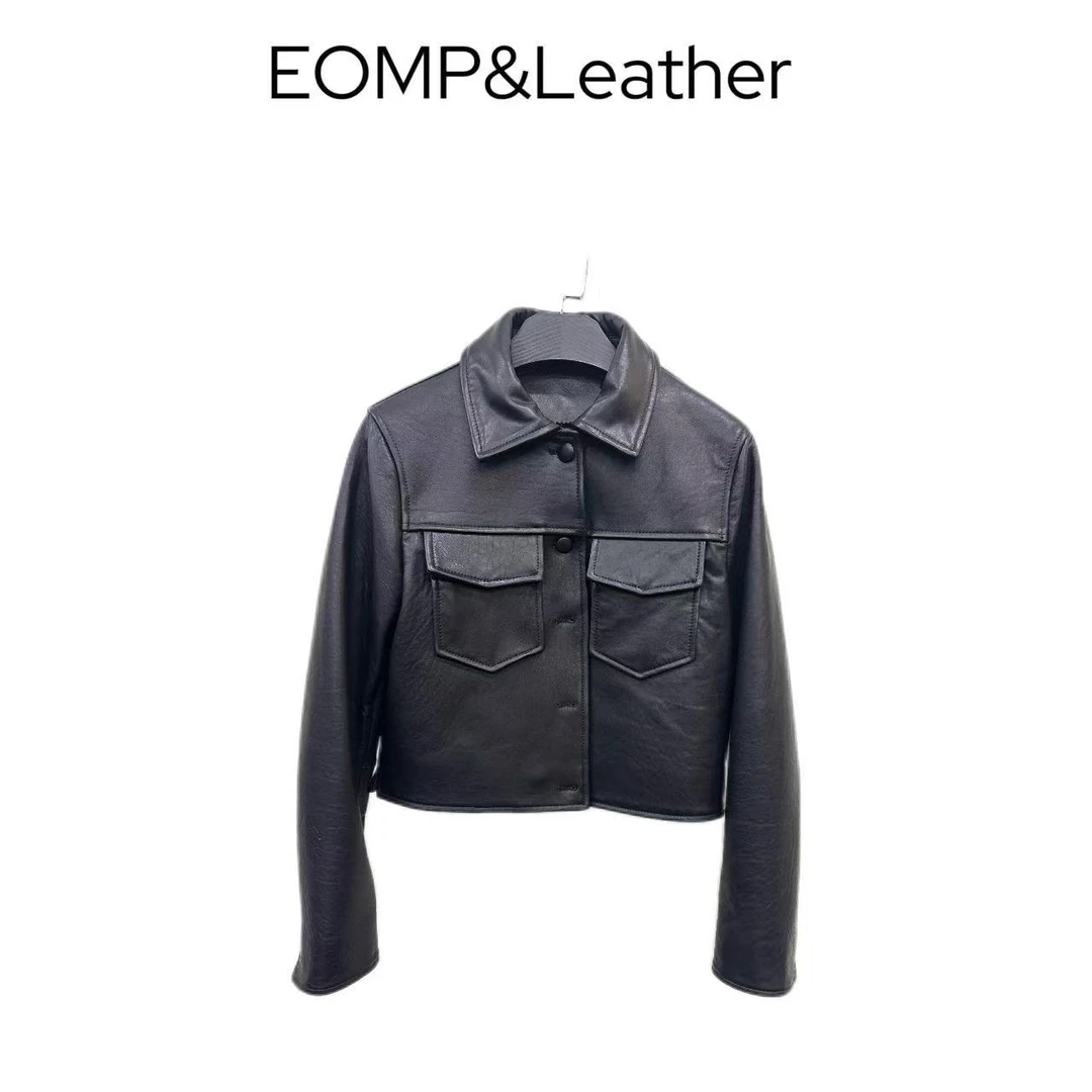 「海海推荐」冬季休闲时尚潮流宽松百搭洋气版羊皮皮衣外套-6071