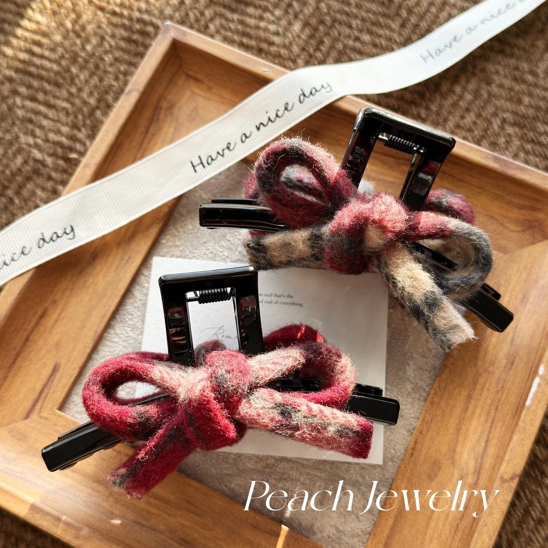 预售 美拉德色系单只蝴蝶结抓夹 MD21 多样性发一颜色微差