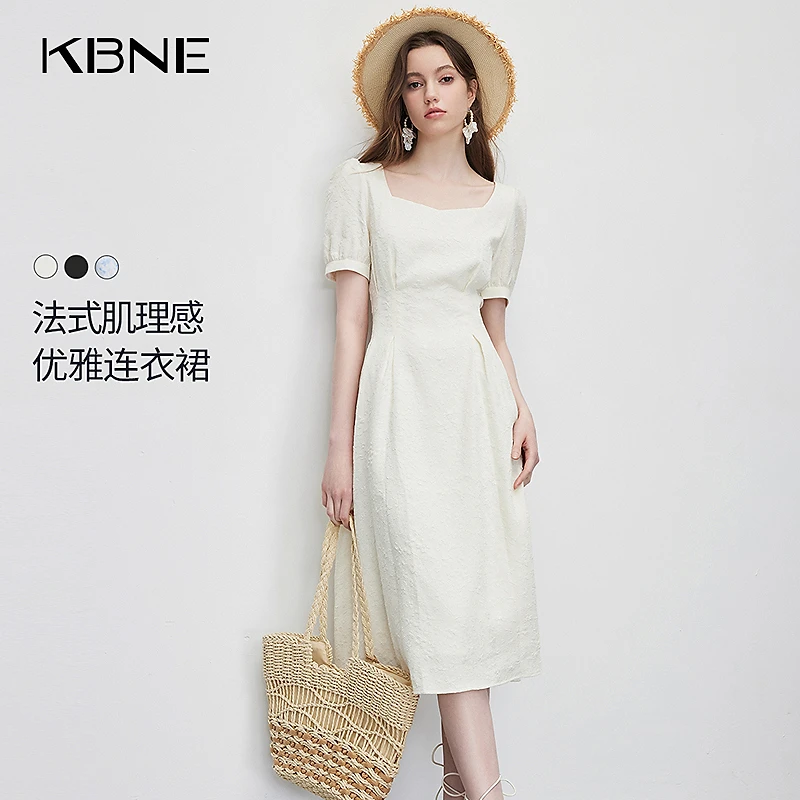 KBNE连衣裙爆款2025夏季新款肌理法式连衣裙公主裙高级感优雅裙子