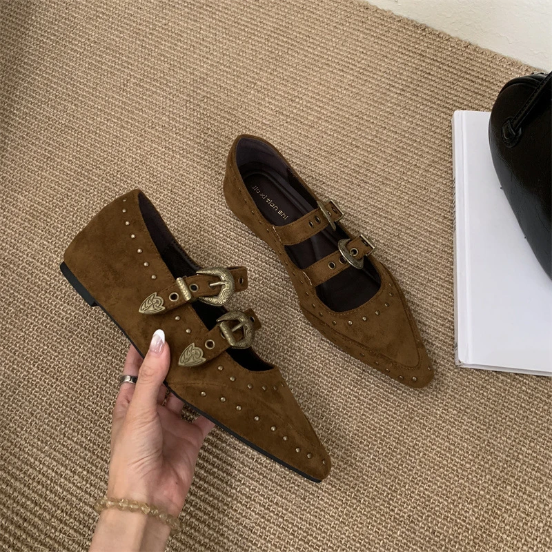 复古尖头浅口内增高单鞋女2025年新款设计感法式晚晚风玛丽珍鞋子