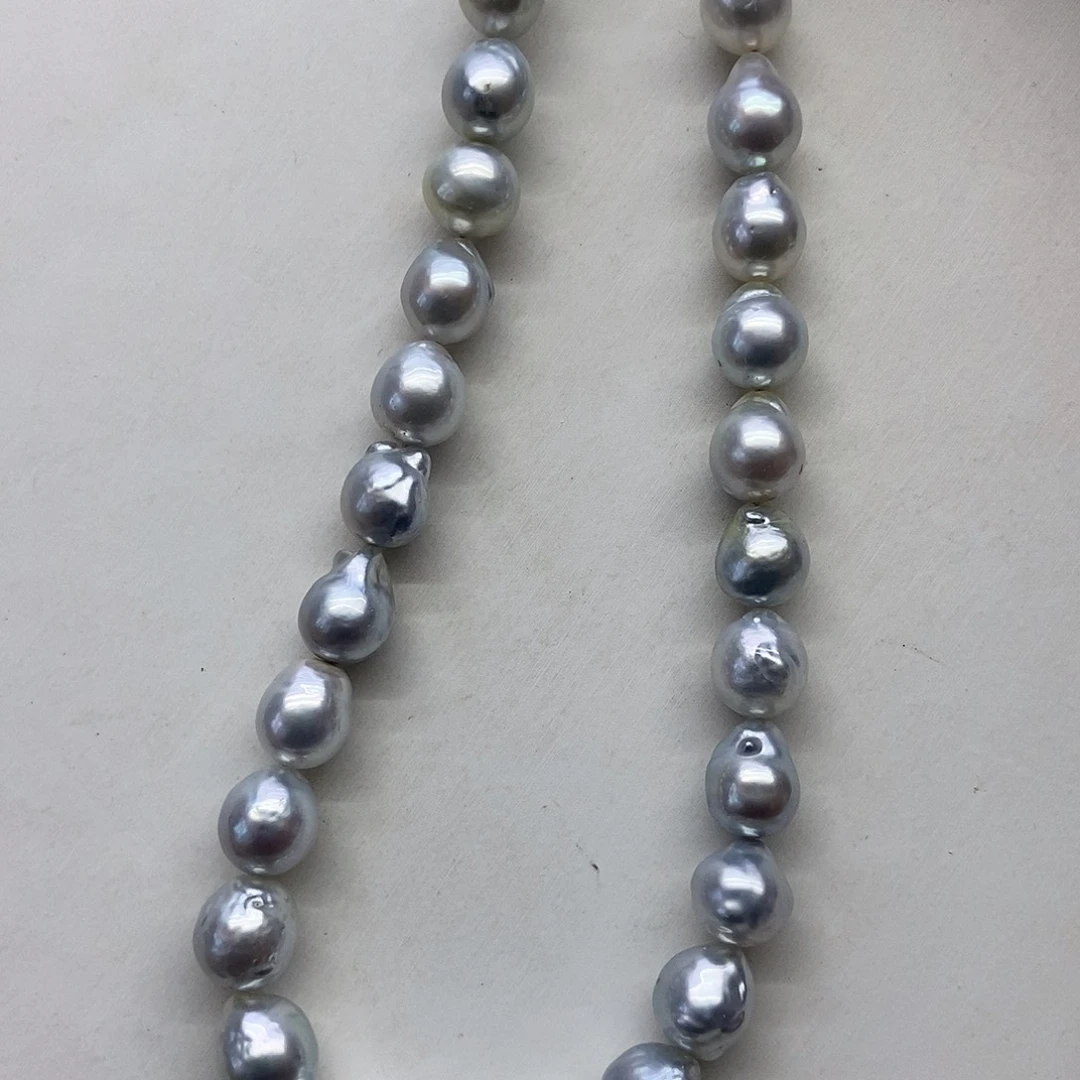 海水珍珠银S925镶嵌项链